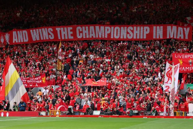 Liverpool fans against Crystal Palace