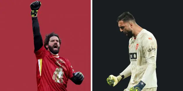 Alisson Becker and Giorgi Mamardashvili