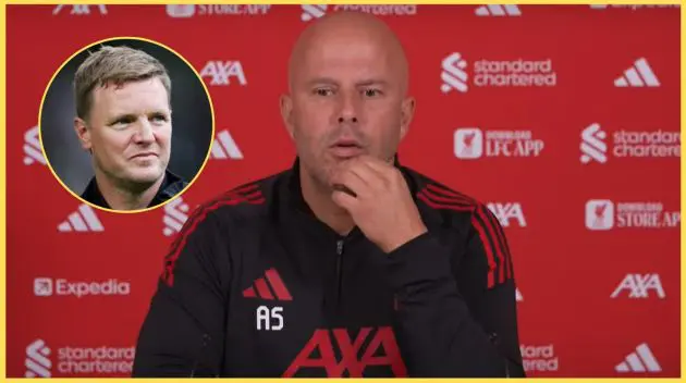 Arne Slot revealed that he's exchanged text messages with Eddie Howe