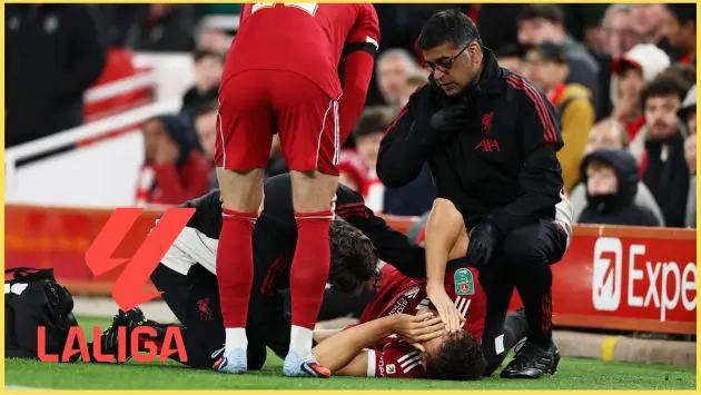 Liverpool are eyeing a move for Ronald Araujo after the devastating injury blow to Giovanni Leoni
