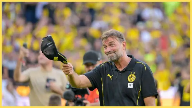 Jurgen Klopp reacts to Borussia Dortmund fans