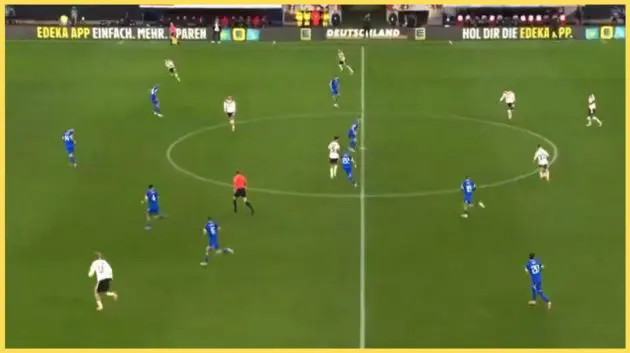 Florian Wirtz claimed two assists for Germany in the first half against Slovakia