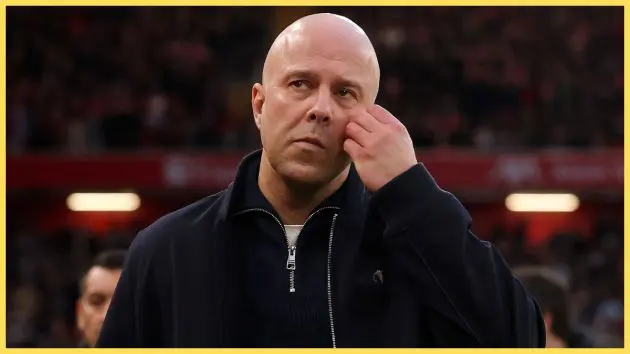 Arne Slot reacts against Manchester City