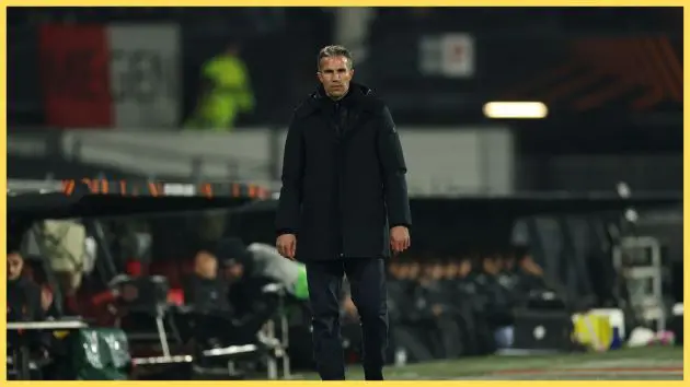 Robin van Persie, Head Coach of Feyenoord, looks on during the UEFA Europa League 2025/26 League Phase MD7 match between Feyenoord and SK Sturm Graz at De Kuip