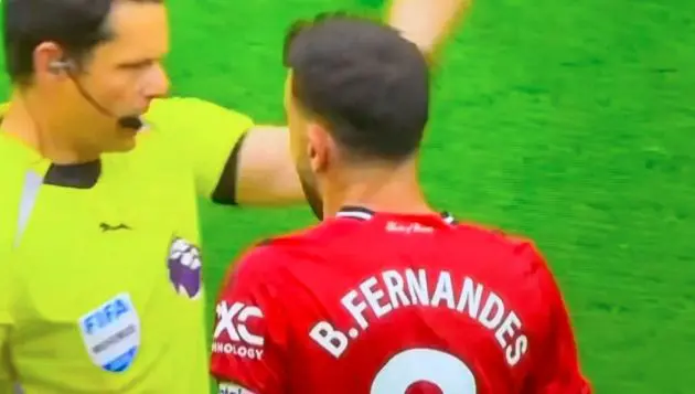 Bruno Fernandes was lucky to not be sent off on Sunday