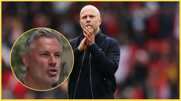 Jamie Carragher has said he's 'torn' on Liverpool's decision to sack Arne Slot